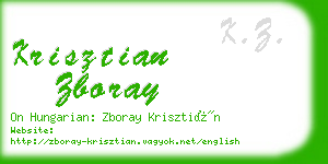 krisztian zboray business card